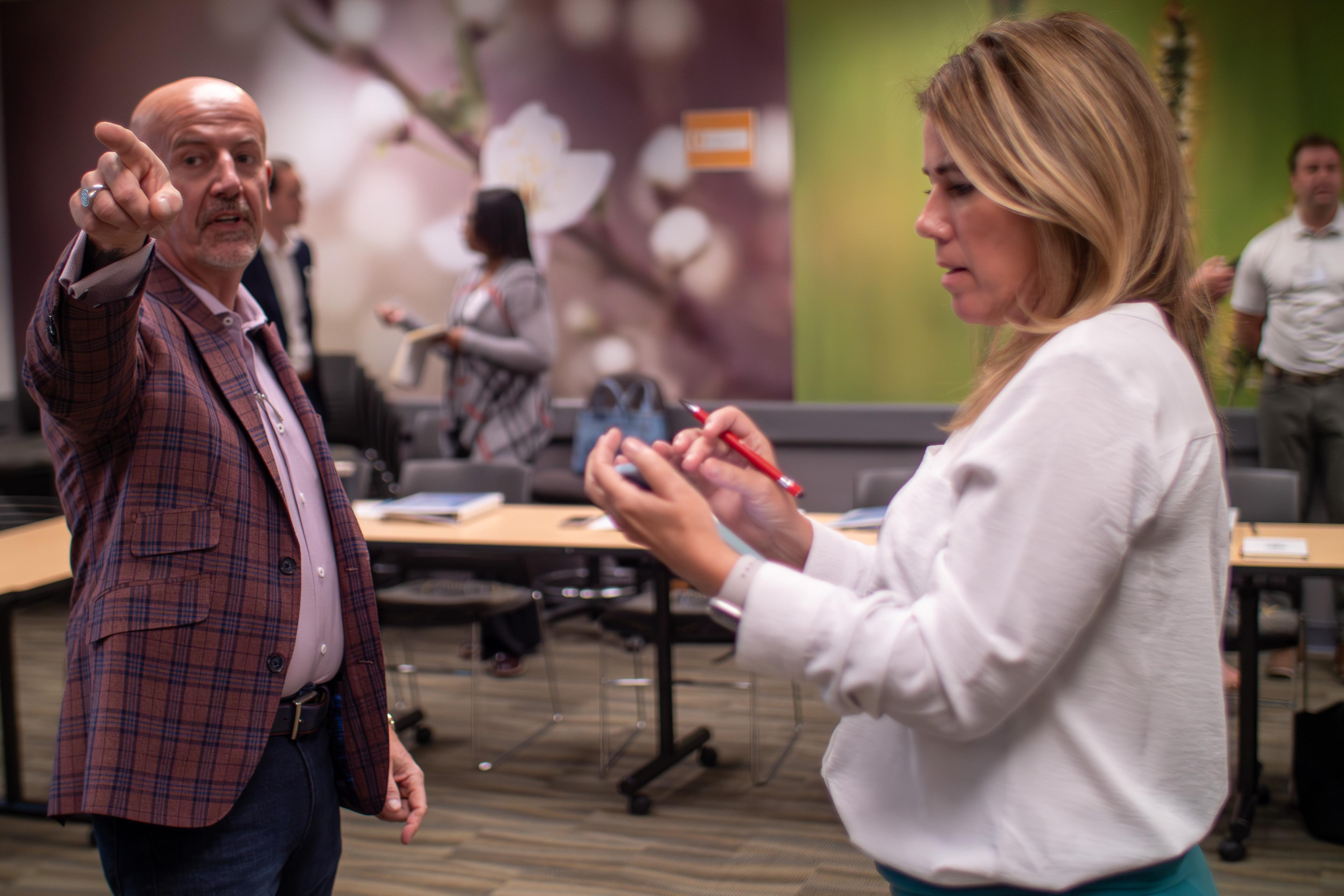 Steve Lowisz coaching a leadership team