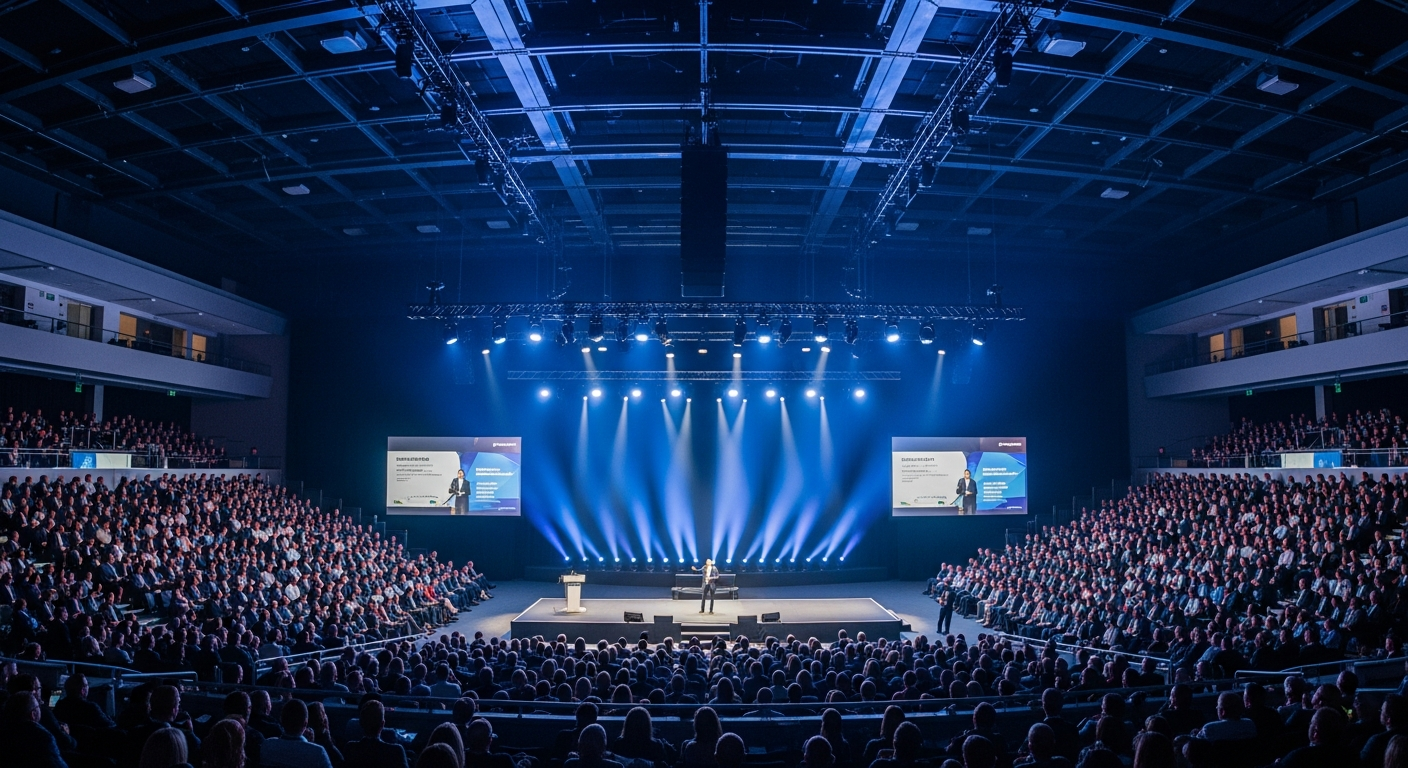 Packed convention center during Steve's keynote