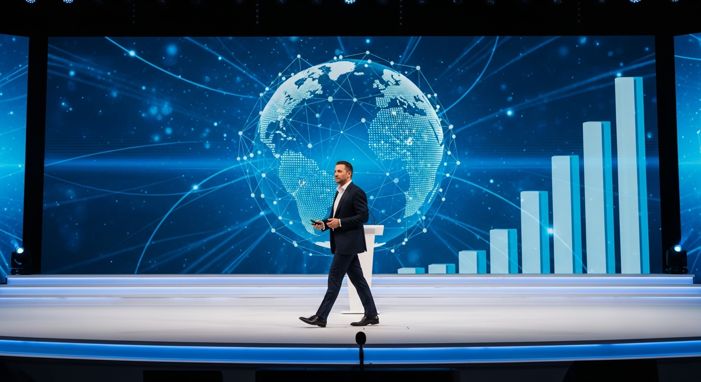 Steve Lowisz walking across stage with confidence