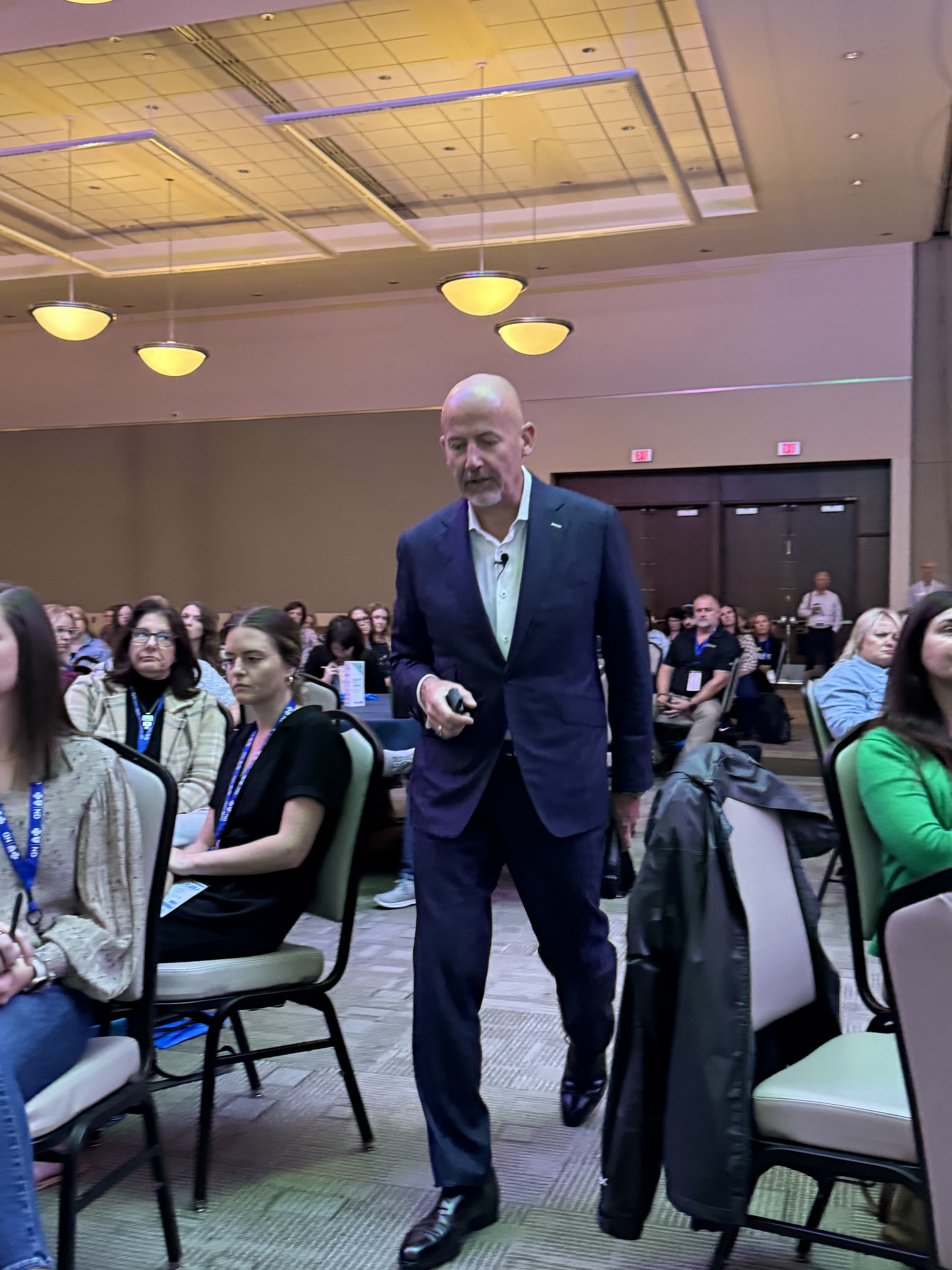 Steve Lowisz speaking to crowd