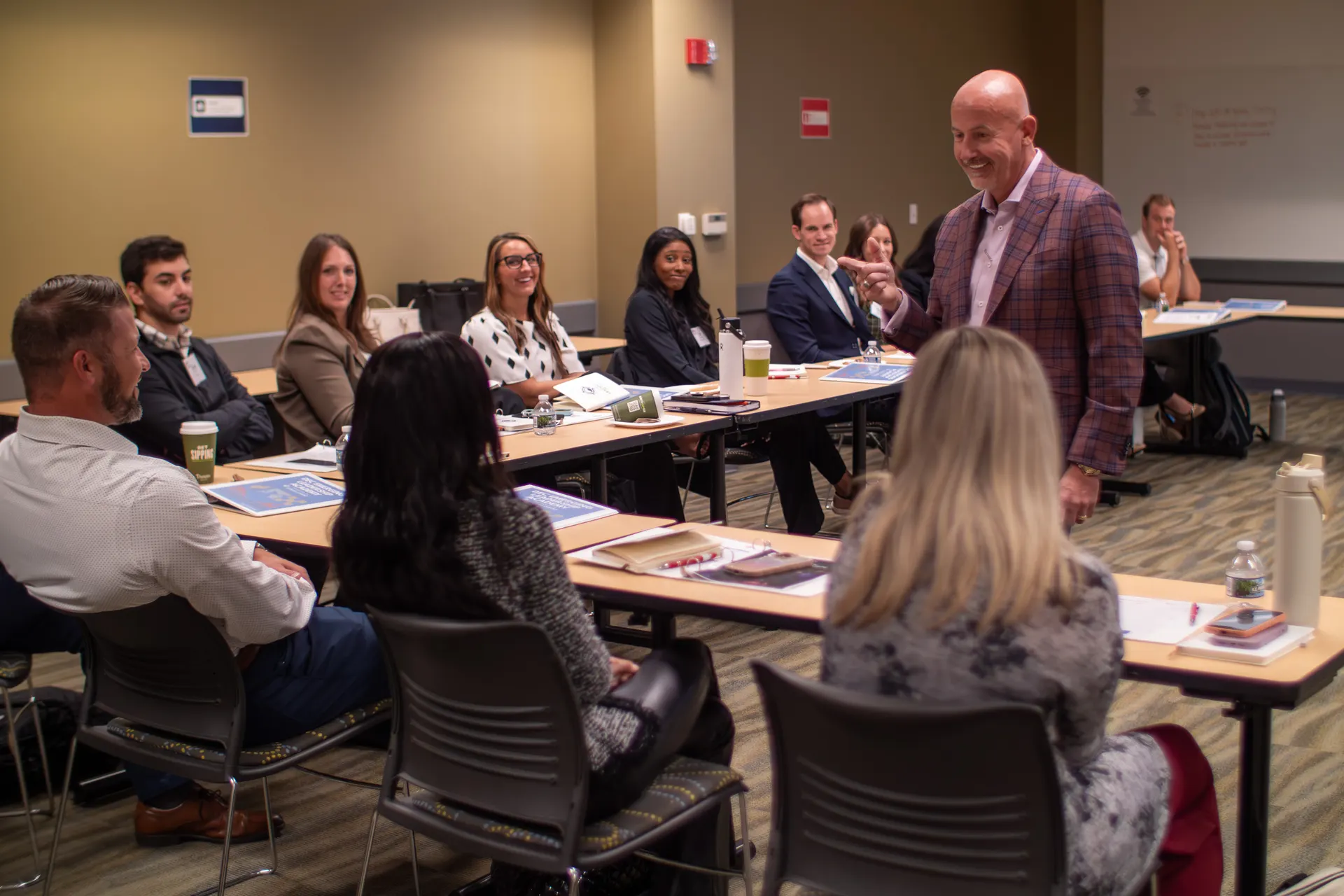 Steve Lowisz with leadership audience